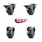 Service Caster 3'' Gray Poly Wheel Swivel Top Plate Caster Set with 2 Posi Brakes 2 Rigid, 4PK SCC-20S314-PPUB-PLB-2-R-2 - alternate 3